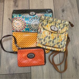 Fossil Multicolor Crossbody Bag Set